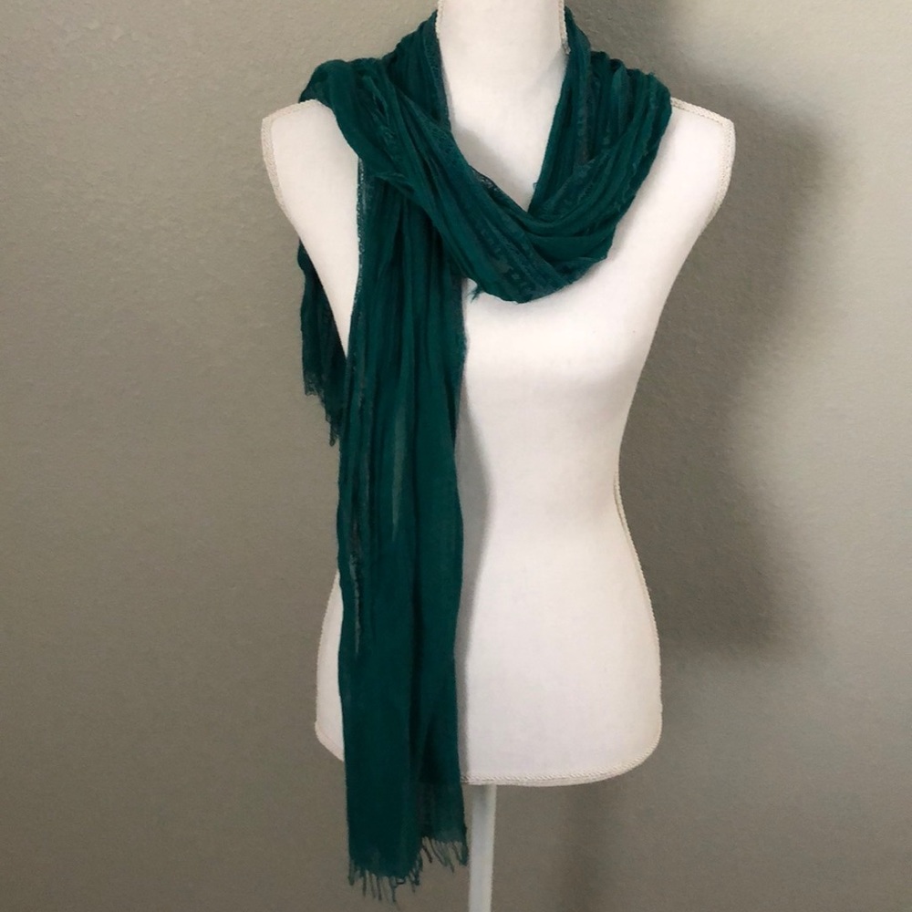 Teal colored scarf